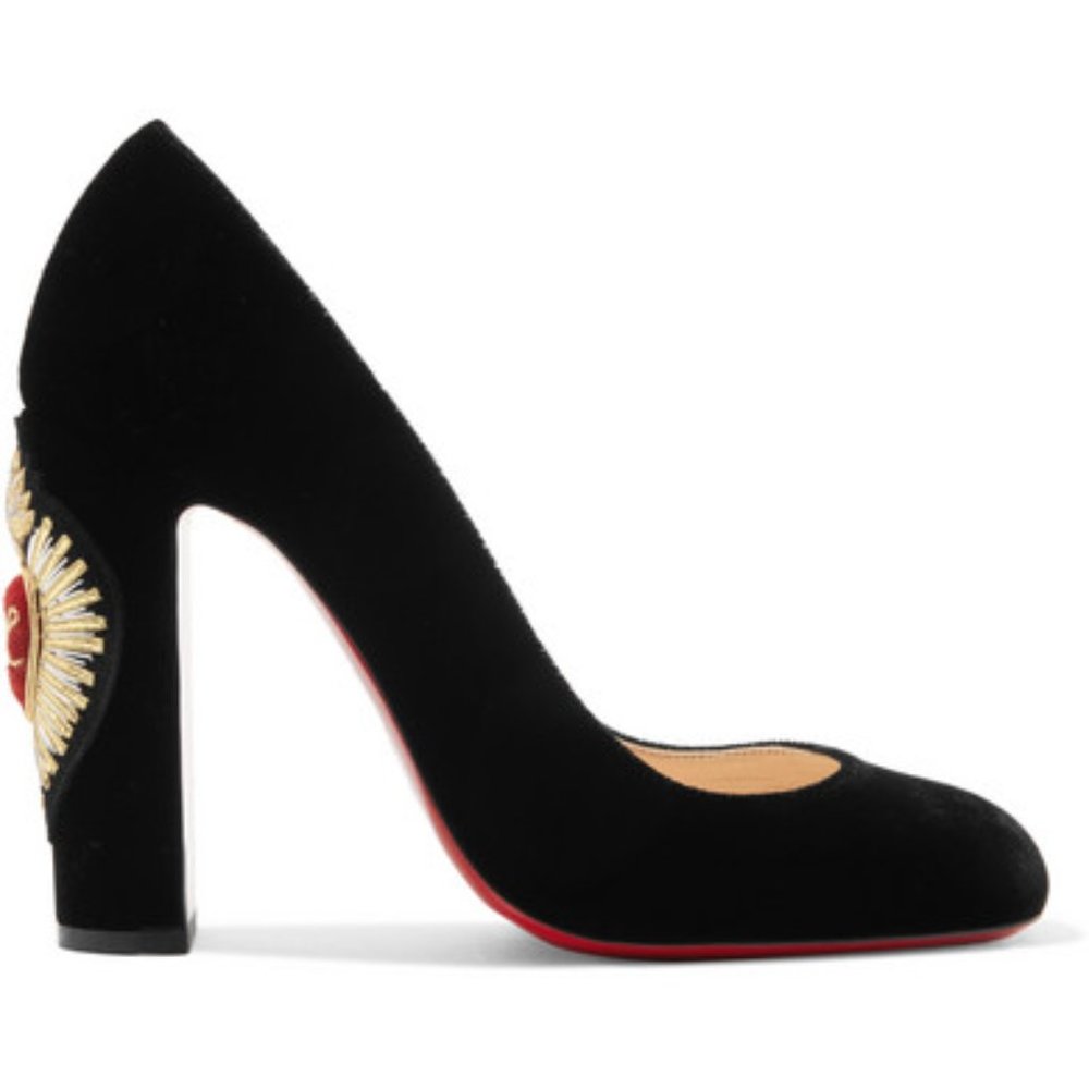 CHRISTIAN LOUBOUTIN CADRILLA CORAZON SIZE 37 WITH BOX! BLACK - Picture 3 of 10